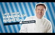 Stephen Colbert Celebrates The Second Night Of Hanukkah with Celebrity Chef Daniel Boulud